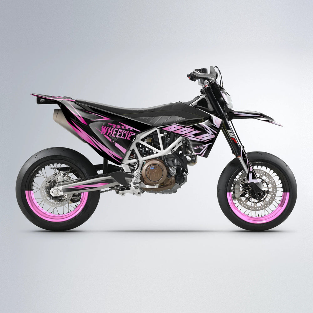 SCAN Husqvarna 701 supermoto graphics kit in Flamingo