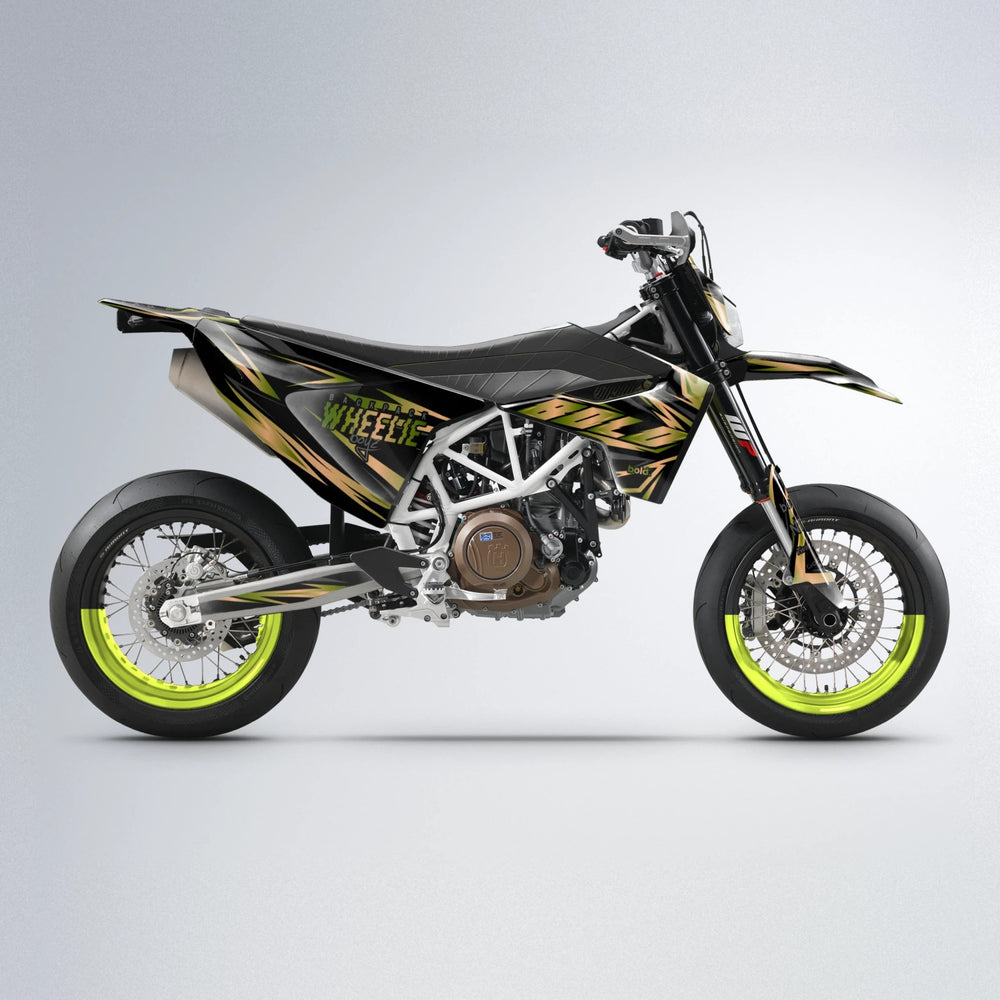 SCAN Husqvarna 701 supermoto graphics kit in Olive