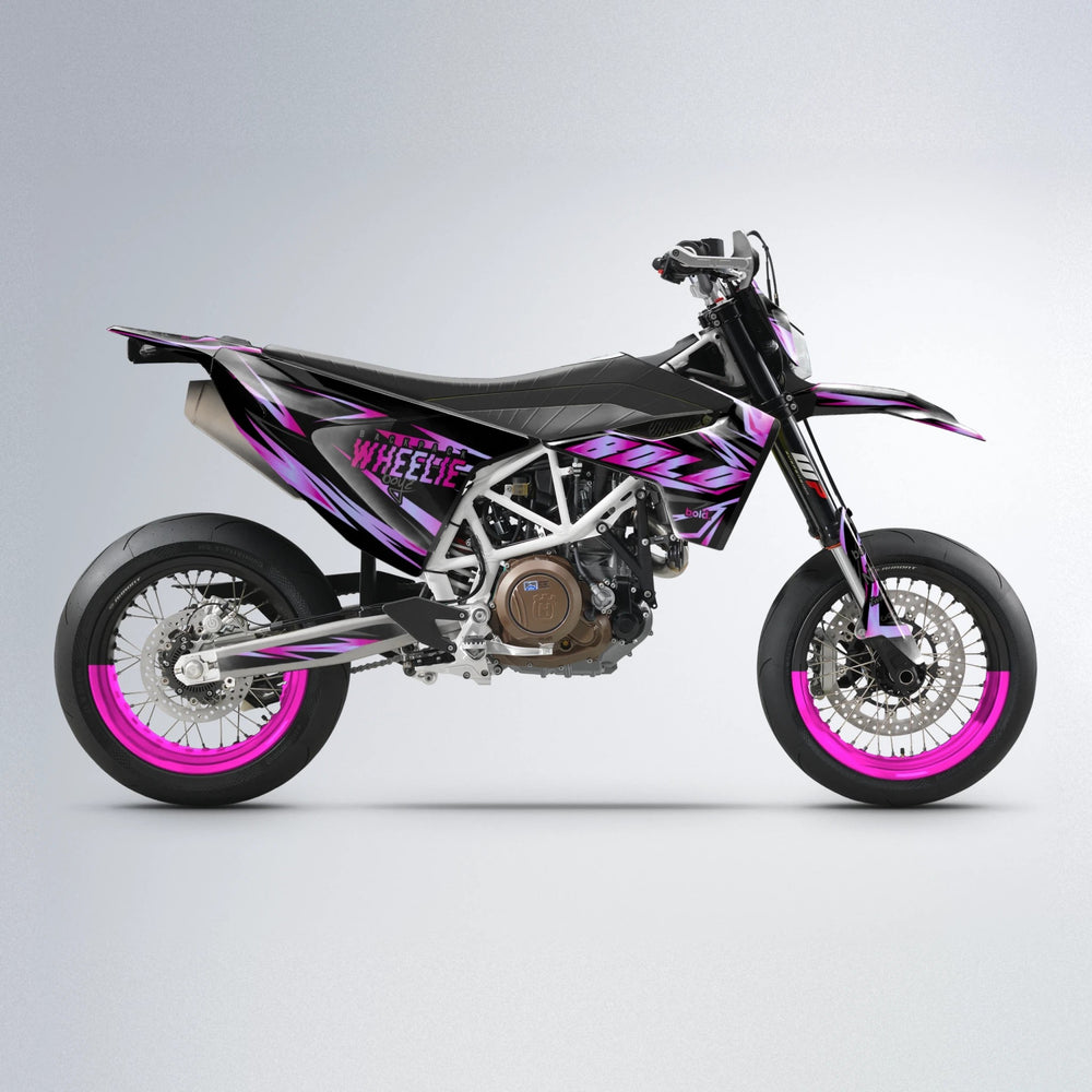 SCAN Husqvarna 701 supermoto graphics kit in Pink