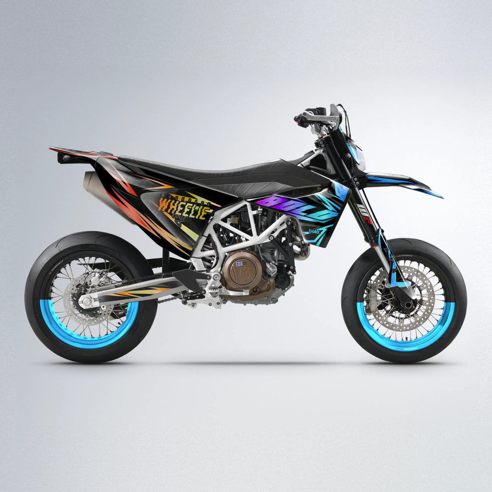 SCAN Husqvarna 701 supermoto graphics kit in Sunset Fade