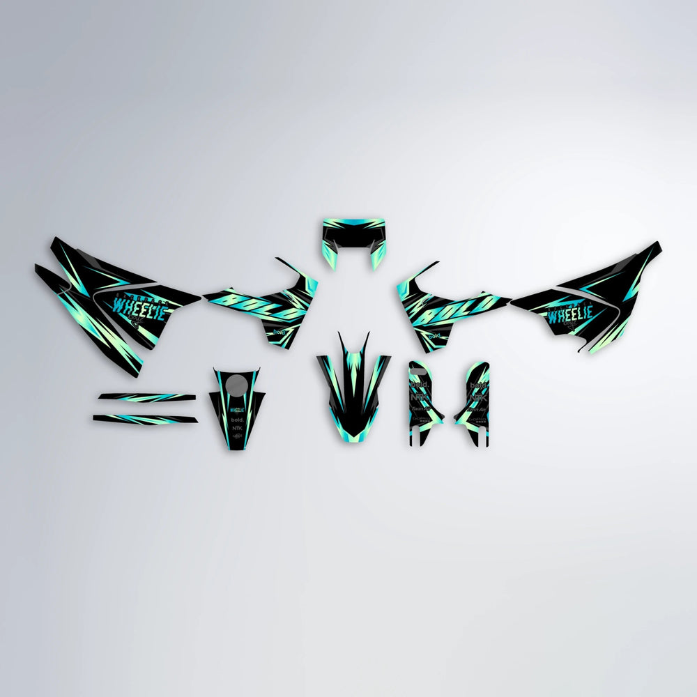 SCAN Husqvarna 701 graphics kit parts layout in Teal
