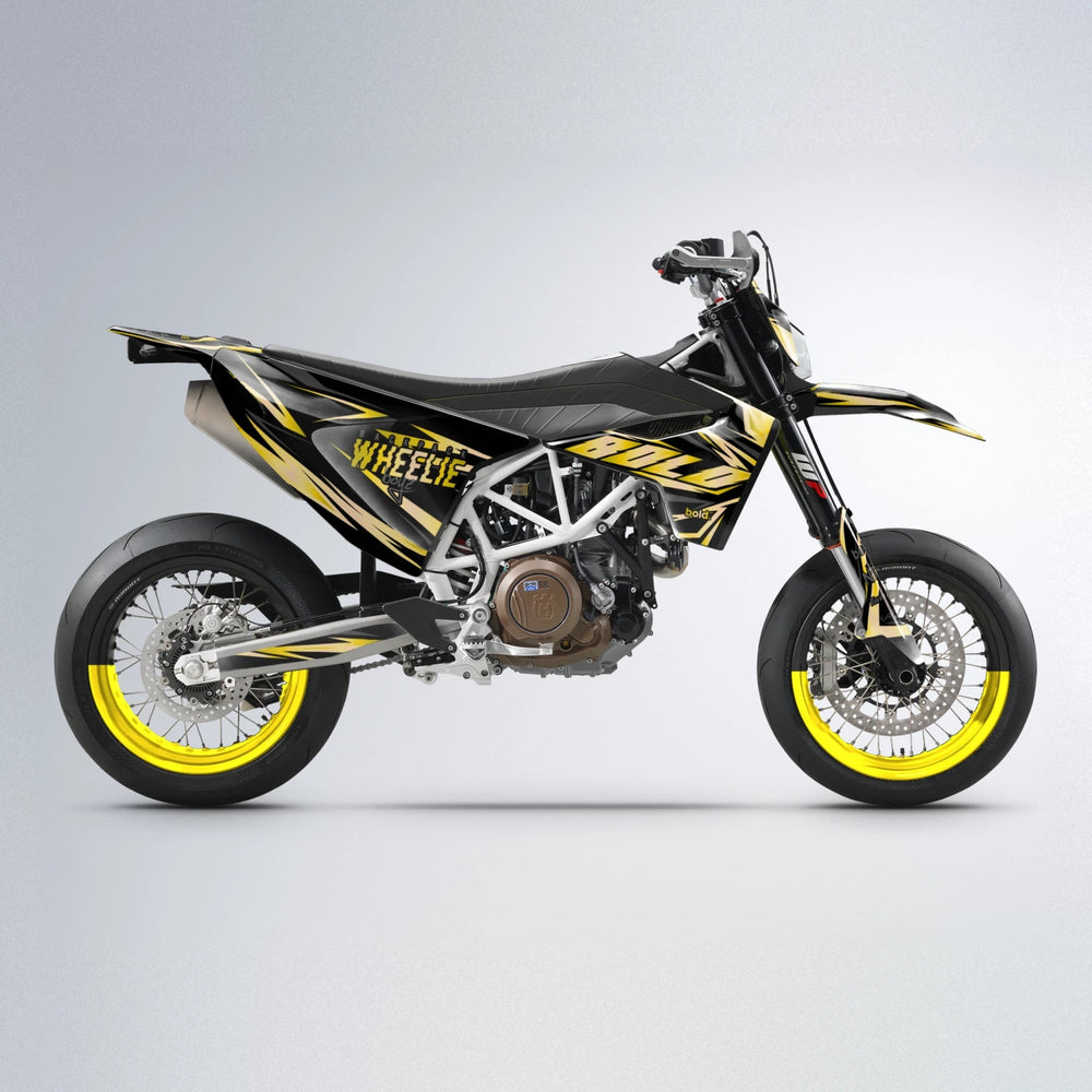 SCAN Husqvarna 701 supermoto graphics kit in Yellow