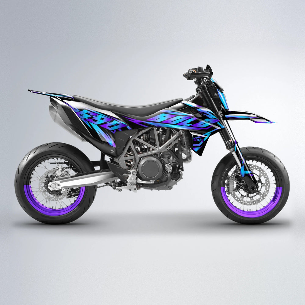 SCAN KTM SMC 690 supermoto graphics kit in Purple