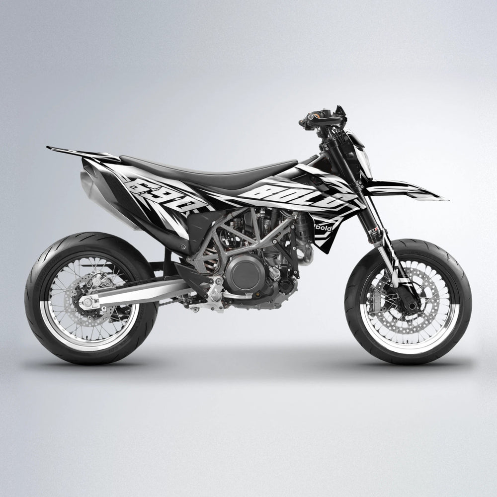 SCAN KTM SMC 690 supermoto graphics kit in White