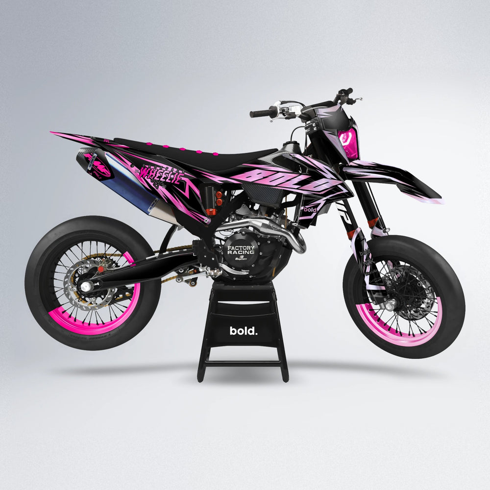 SCAN supermoto graphics kit in Flamingo