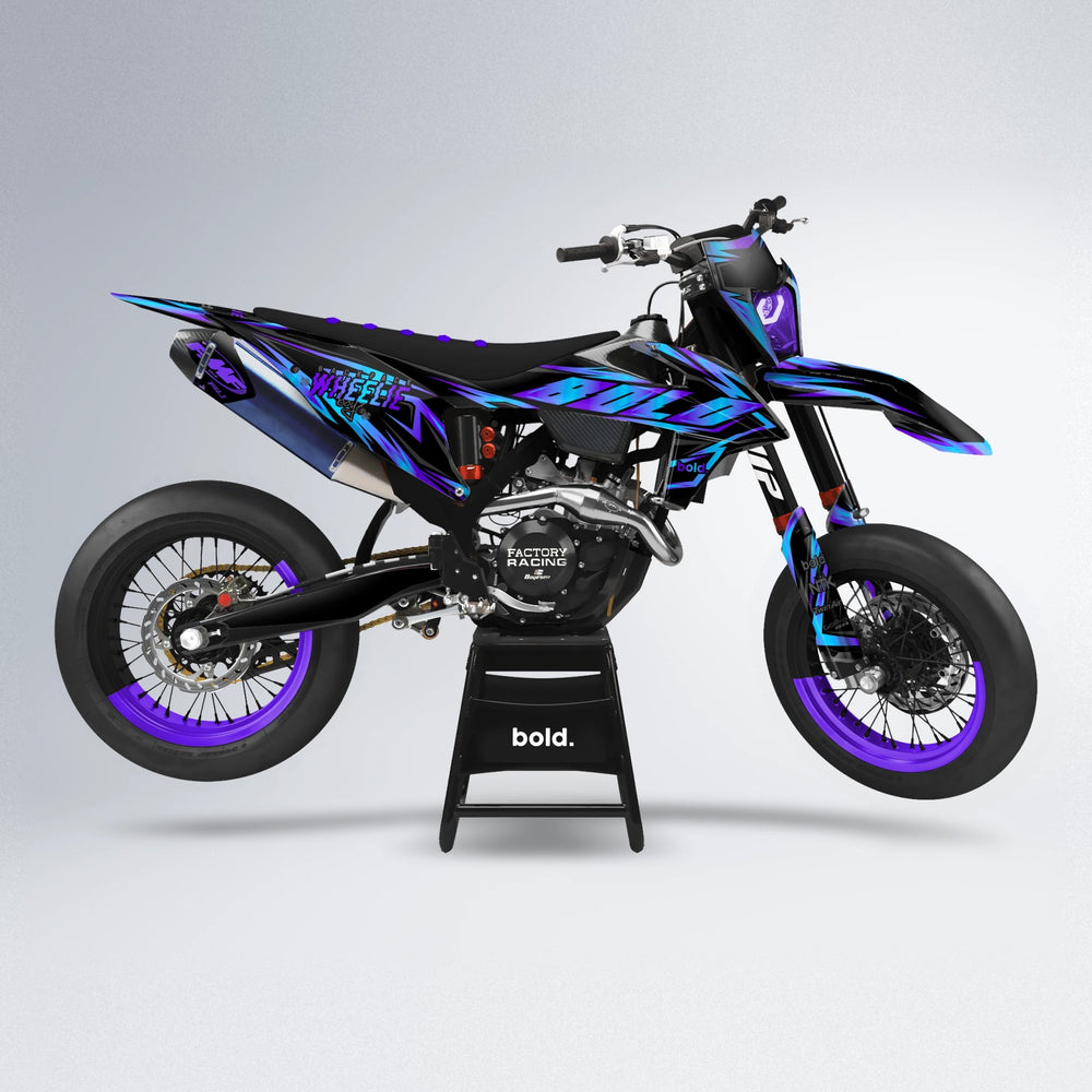 SCAN supermoto graphics kit in Purple