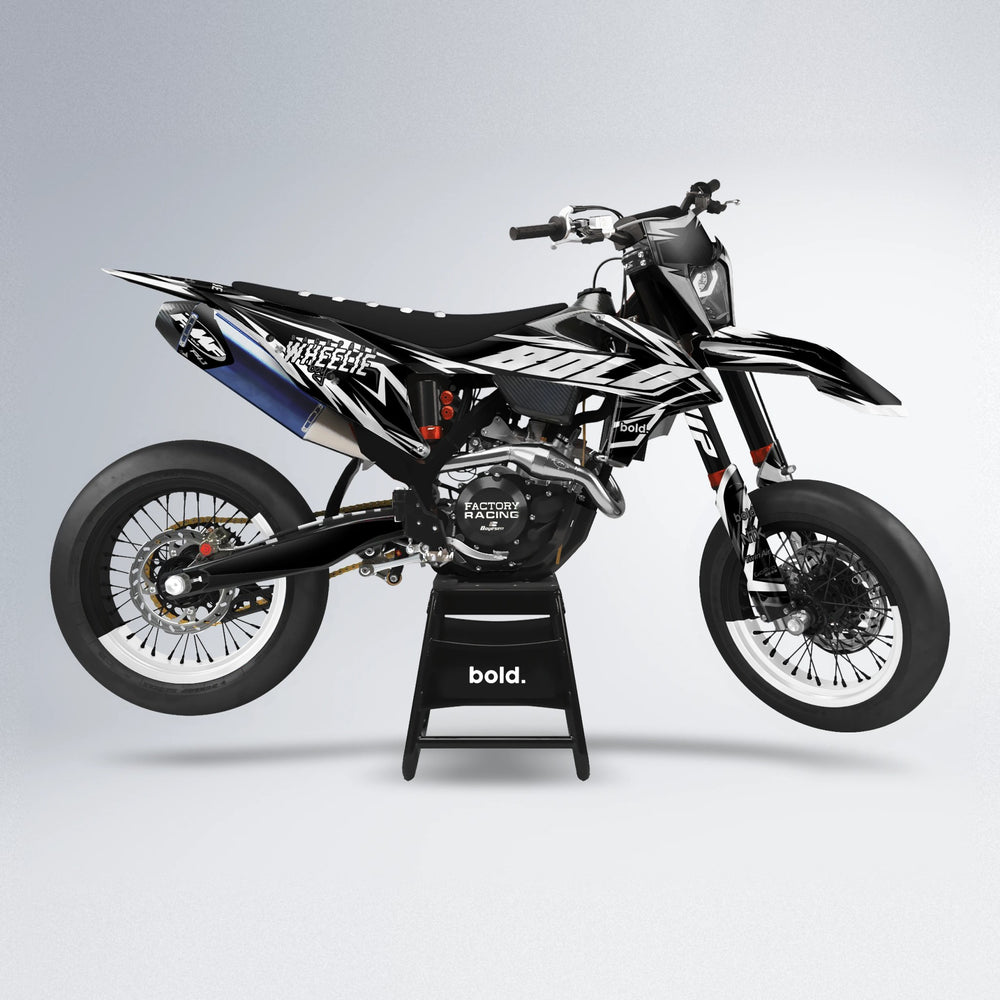 SCAN supermoto graphics kit in White