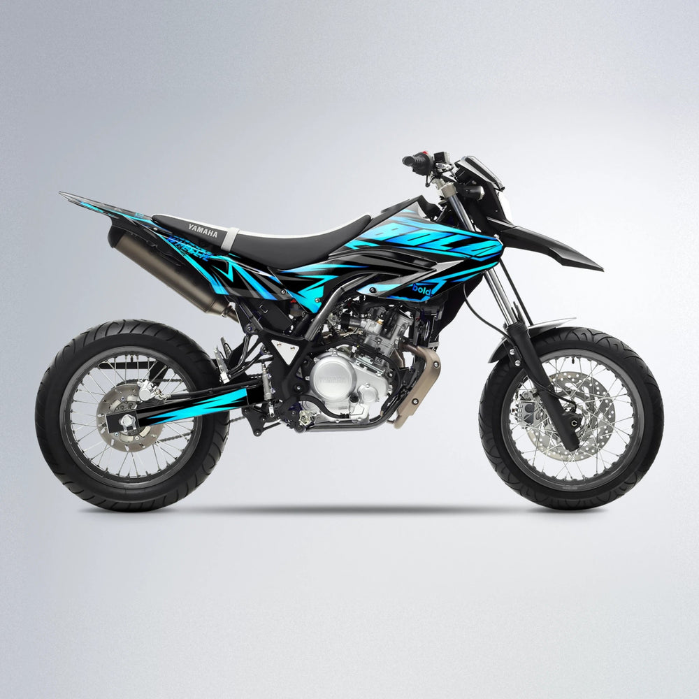 SCAN Yamaha WR 125X supermoto graphics kit in Blue