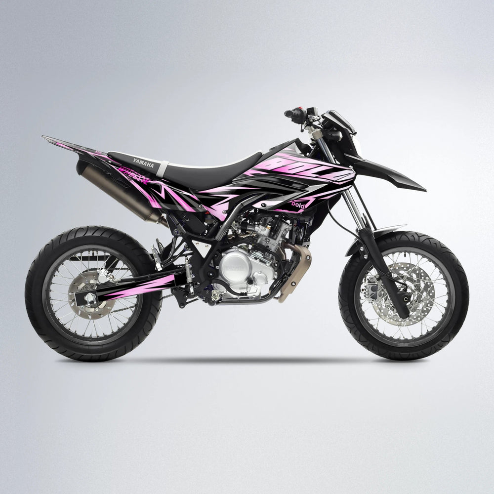 SCAN Yamaha WR 125X supermoto graphics kit in Flamingo