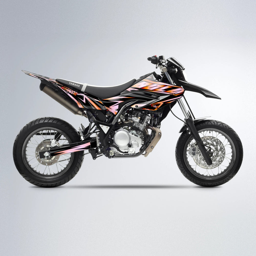 SCAN Yamaha WR 125X supermoto graphics kit in Orange