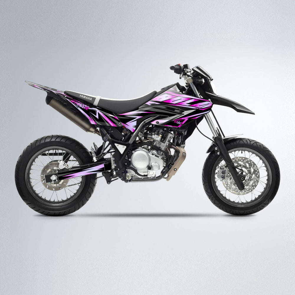 SCAN Yamaha WR 125X supermoto graphics kit in Pink