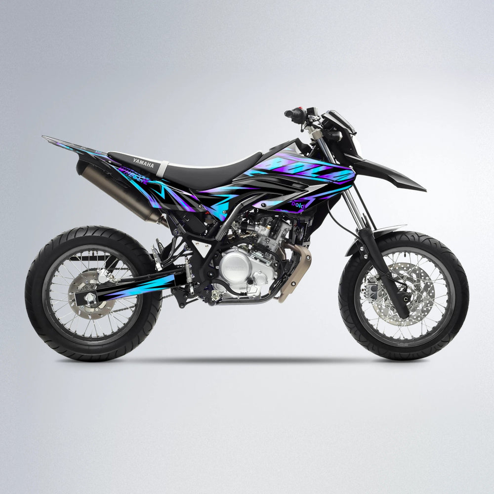 SCAN Yamaha WR 125X supermoto graphics kit in Purple