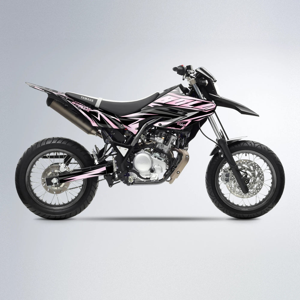 SCAN Yamaha WR 125X supermoto graphics kit in Sakura Pink