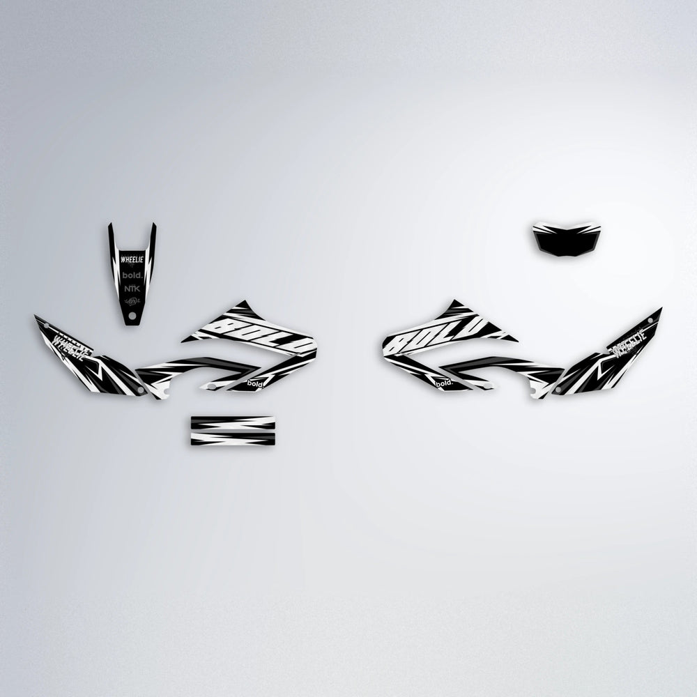 SCAN Yamaha WR 125X graphics kit parts layout in White
