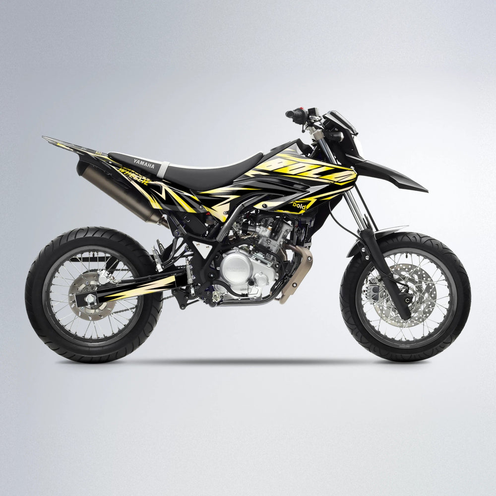 SCAN Yamaha WR 125X supermoto graphics kit in Yellow