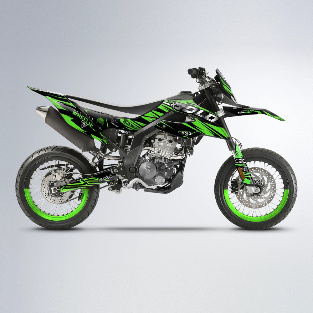 SEBBE ROSEN Aprilia SX 125 supermoto graphics kit in Green