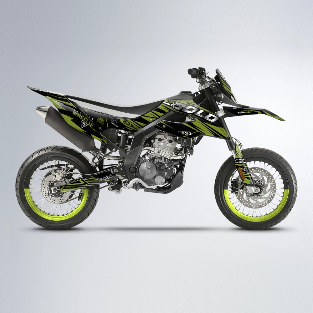 SEBBE ROSEN Aprilia SX 125 supermoto graphics kit in Olive