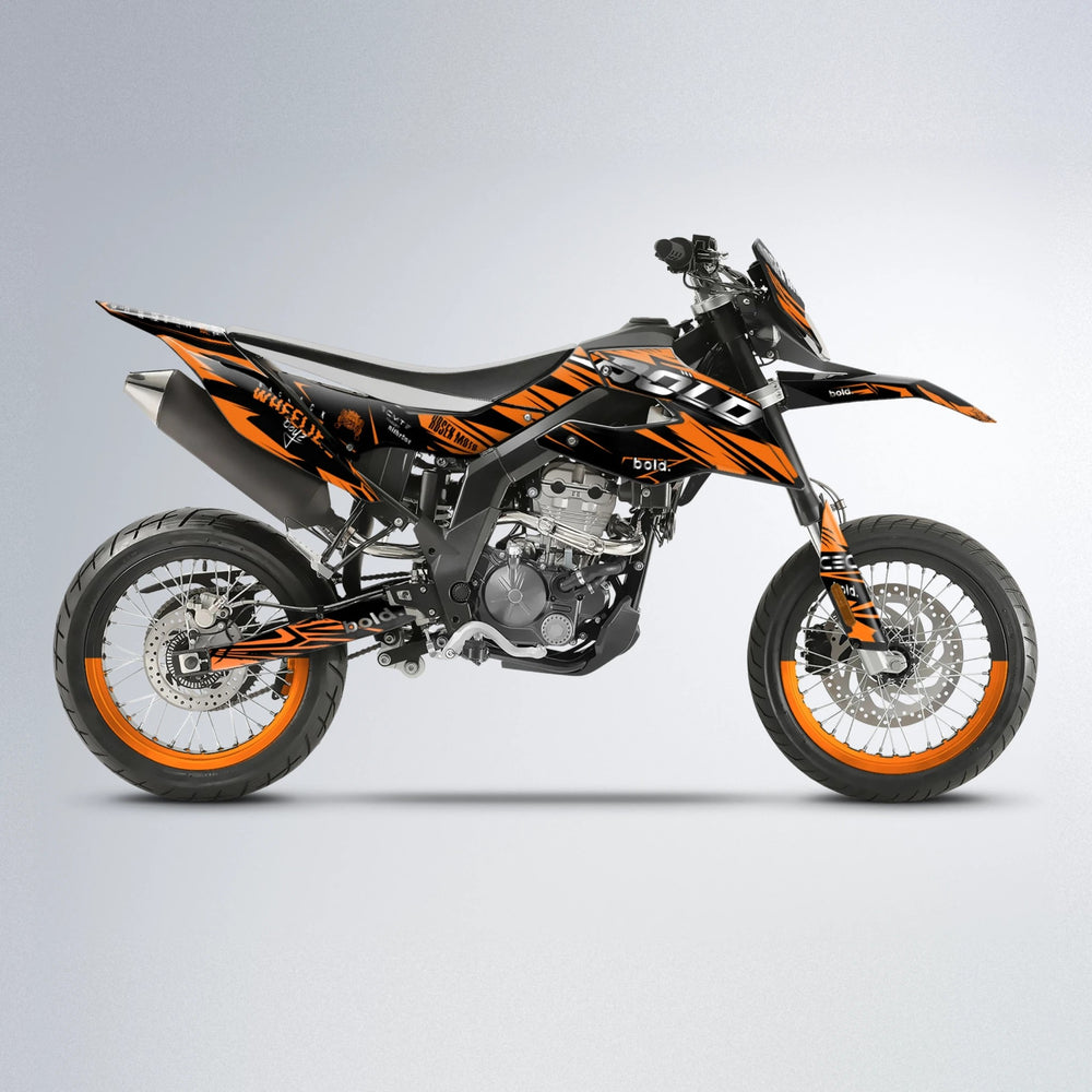 SEBBE ROSEN Aprilia SX 125 supermoto graphics kit in Orange