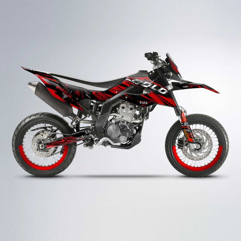 SEBBE ROSEN Aprilia SX 125 supermoto graphics kit in Red