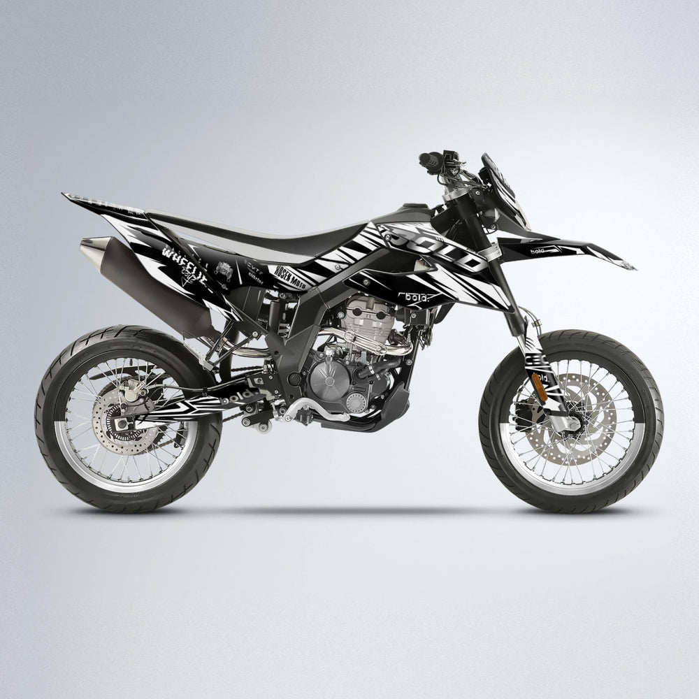 SEBBE ROSEN Aprilia SX 125 supermoto graphics kit in White