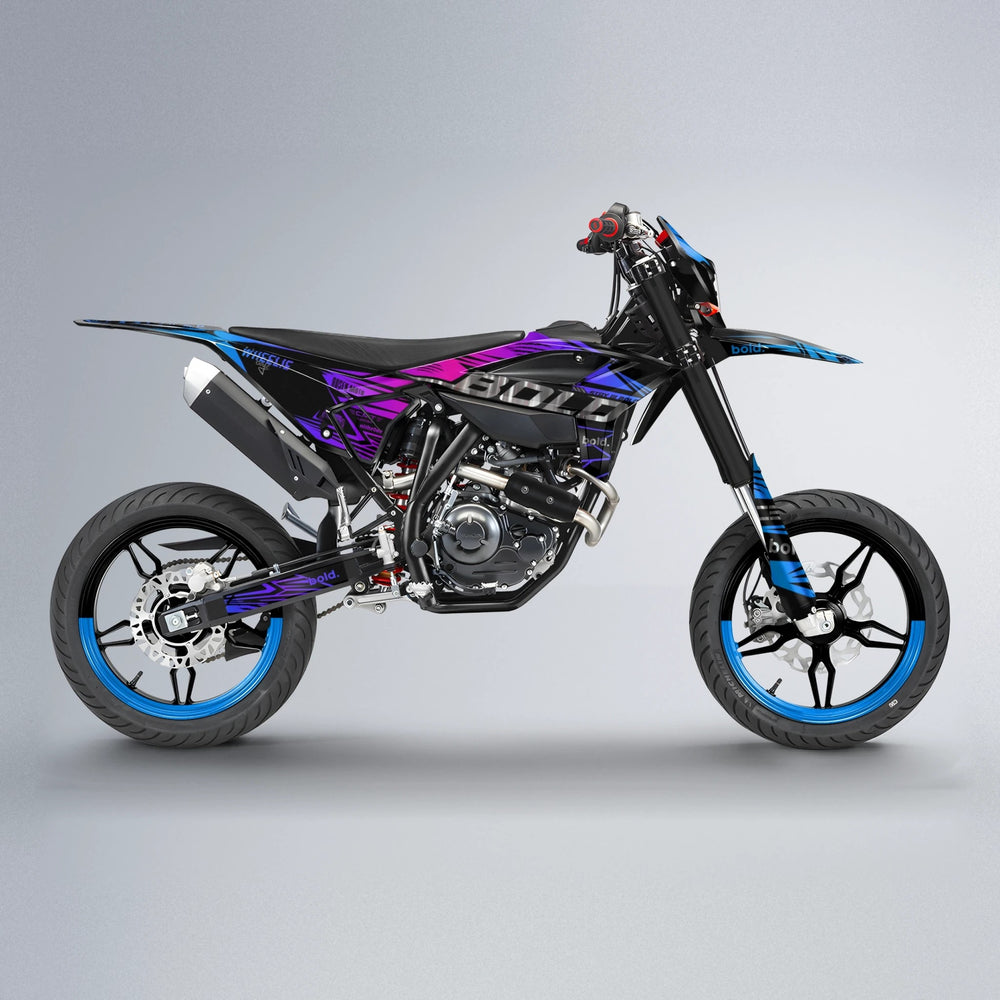 SEBBE ROSEN Beta supermoto graphics kit in Blue Purple Fade