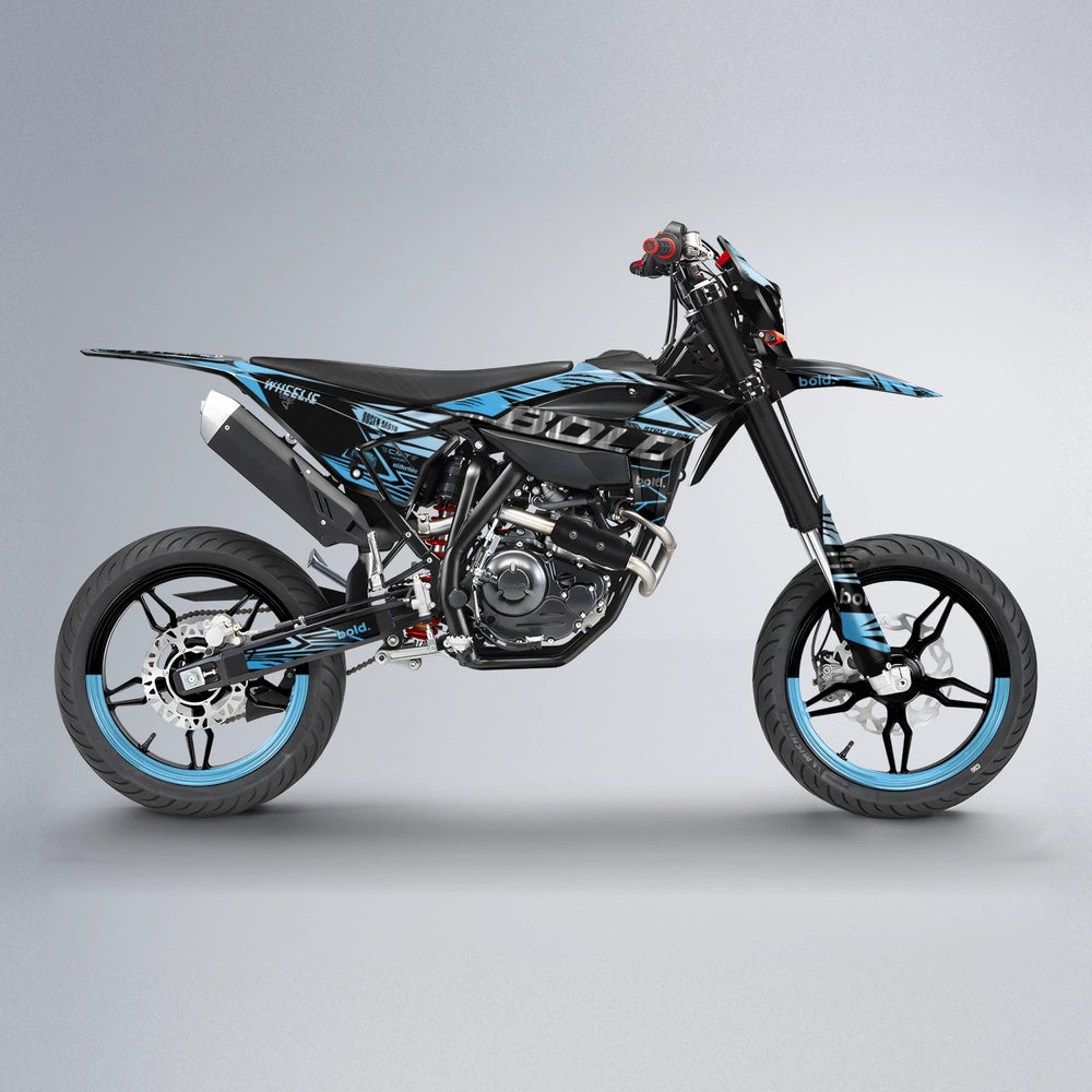 SEBBE ROSEN Beta supermoto graphics kit in Light Blue & White