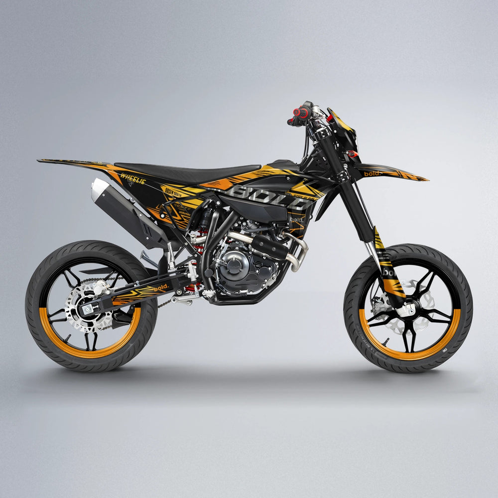 SEBBE ROSEN Beta supermoto graphics kit in Orange & Yellow