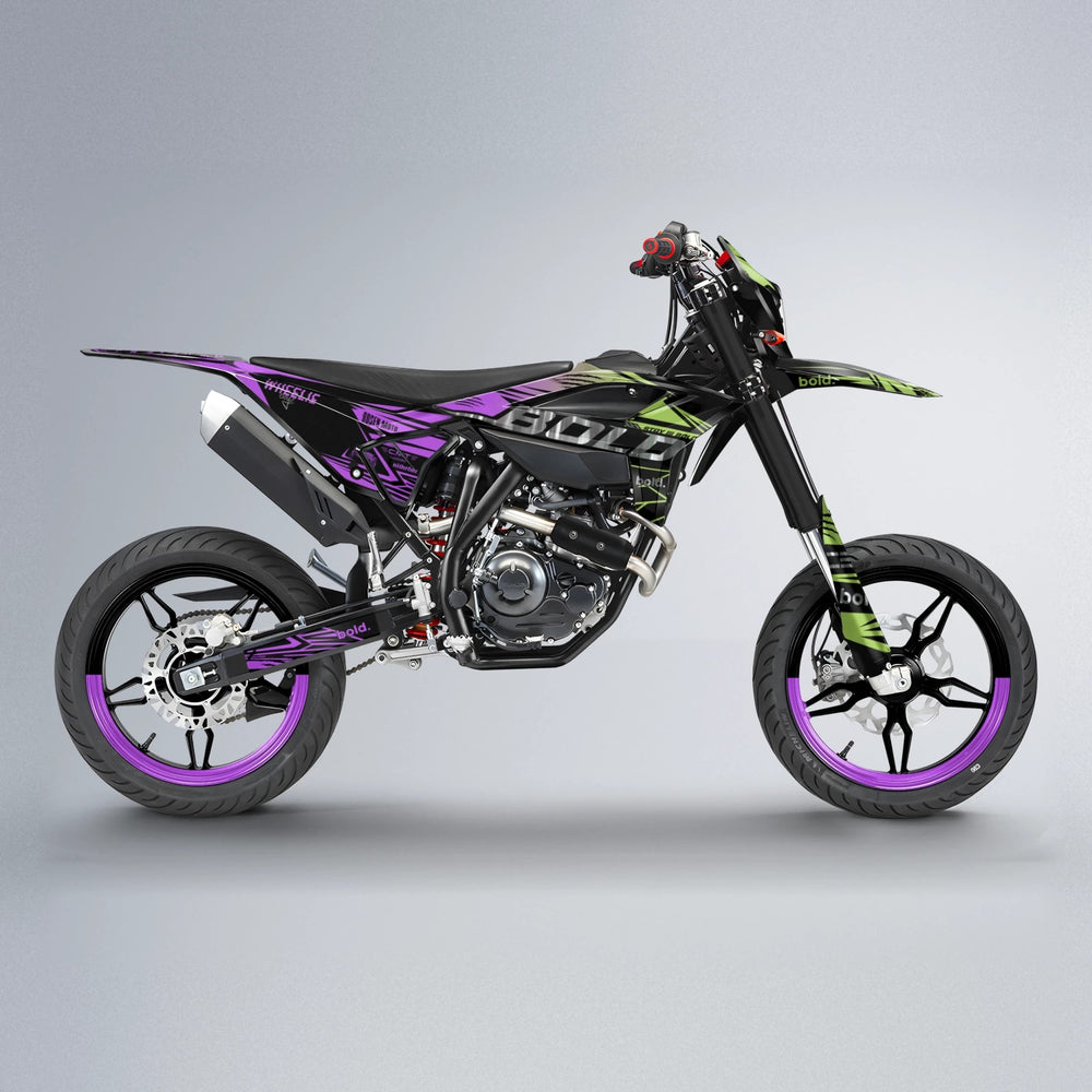 SEBBE ROSEN Beta supermoto graphics kit in Purple & Yellow