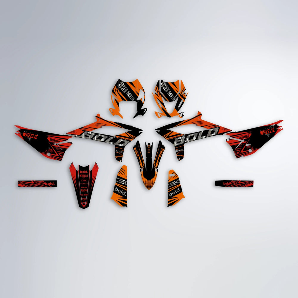 SEBBE ROSEN Beta graphics kit parts layout in Red & Orange
