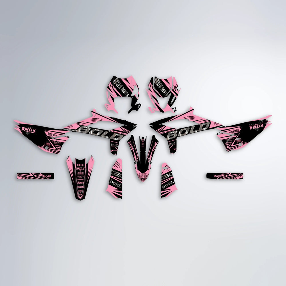 SEBBE ROSEN Beta graphics kit parts layout in Sakura Pink