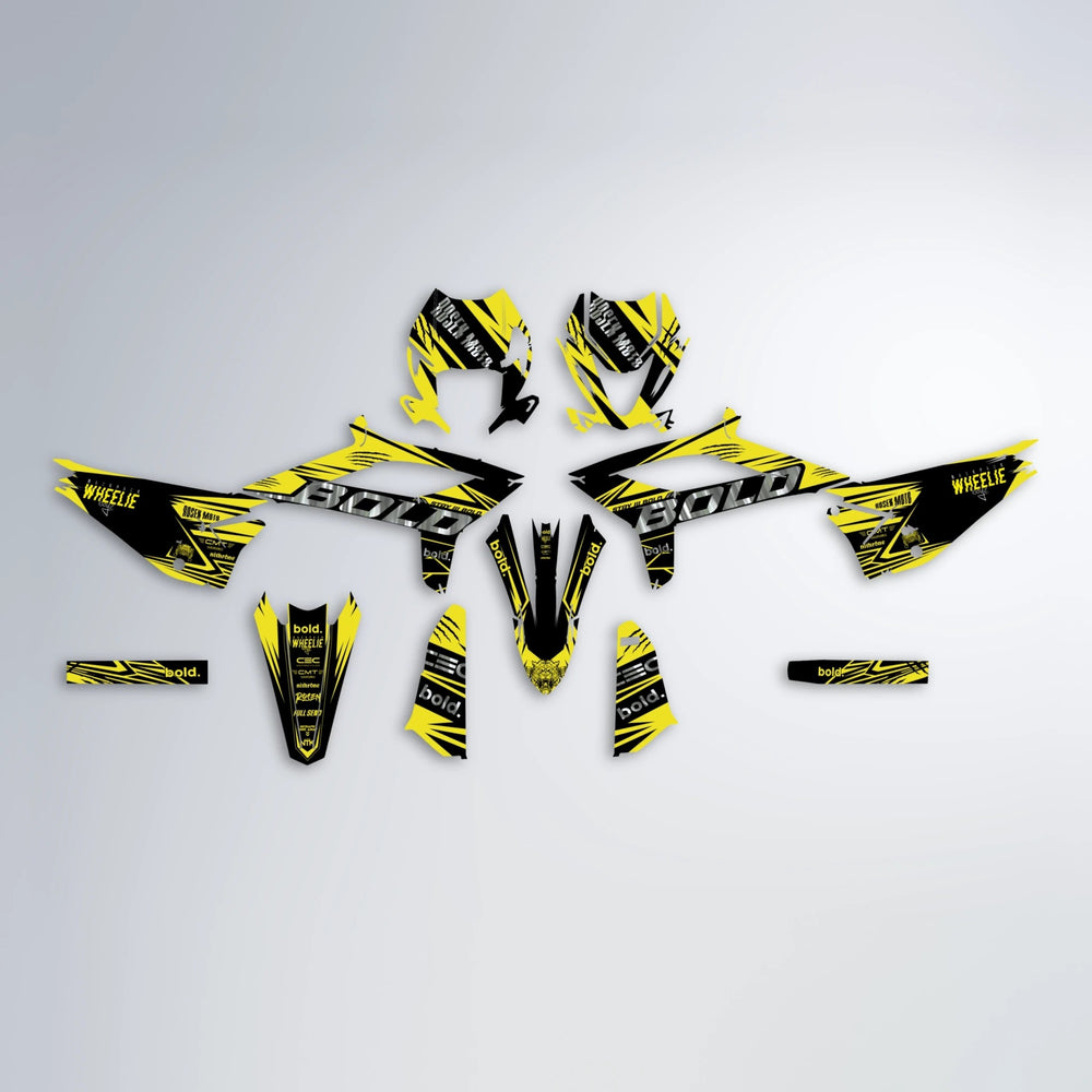 SEBBE ROSEN Beta graphics kit parts layout in Yellow