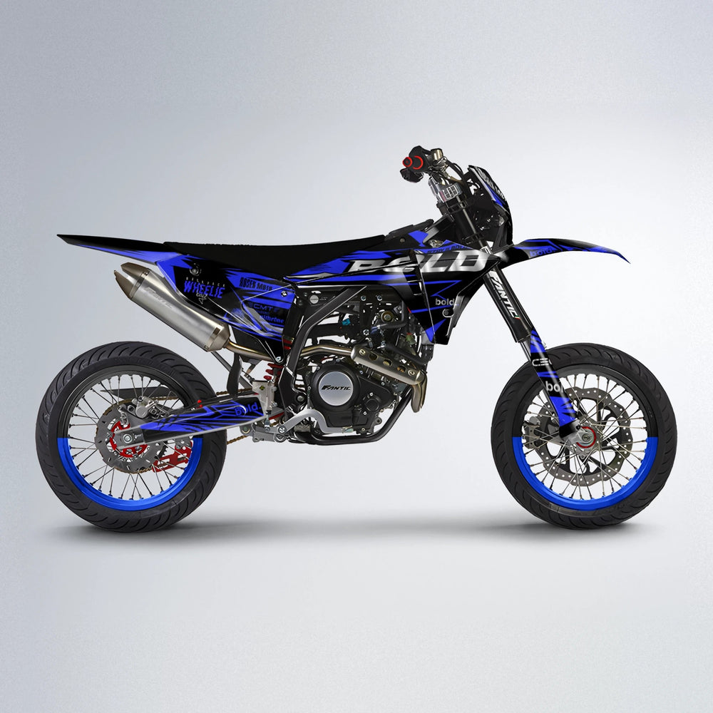 SEBBE ROSEN Fantic supermoto graphics kit in Blue