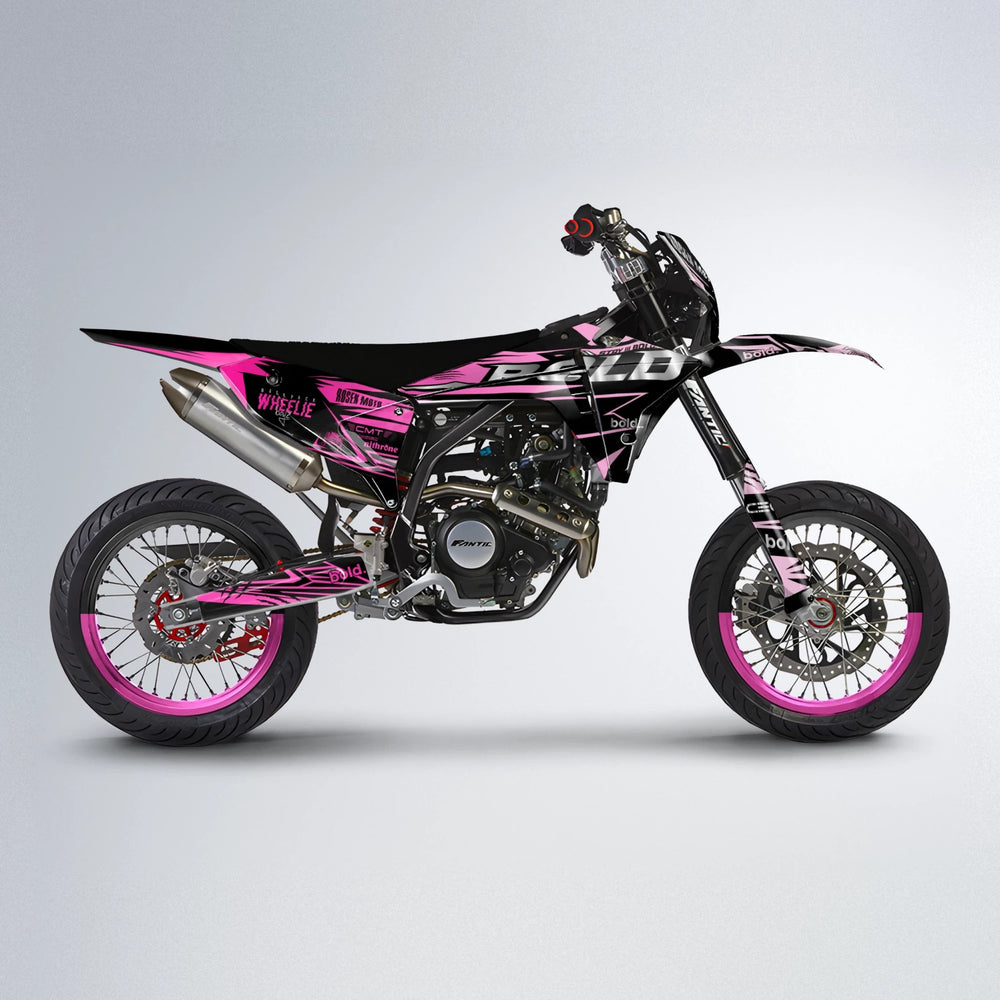 SEBBE ROSEN Fantic supermoto graphics kit in Flamingo