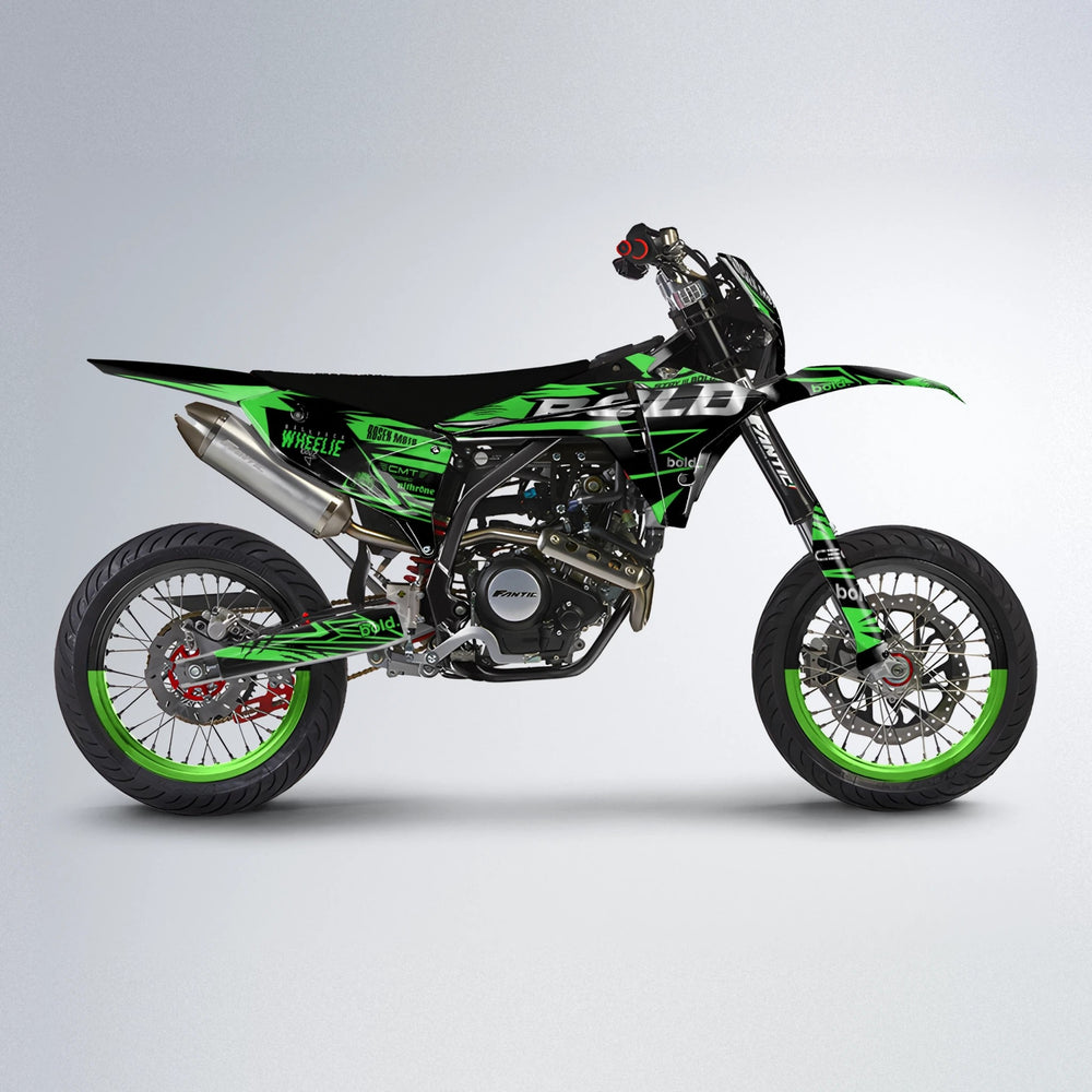 SEBBE ROSEN Fantic supermoto graphics kit in Green
