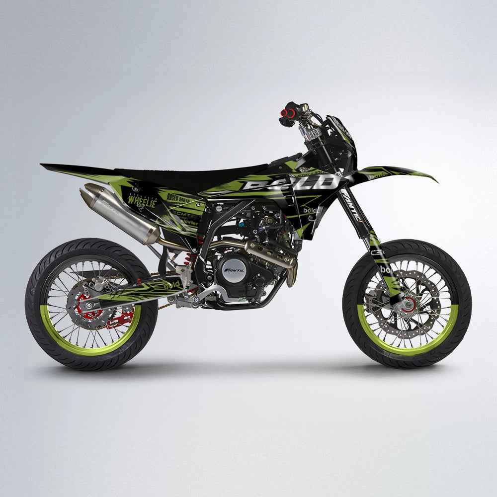 SEBBE ROSEN Fantic supermoto graphics kit in Olive