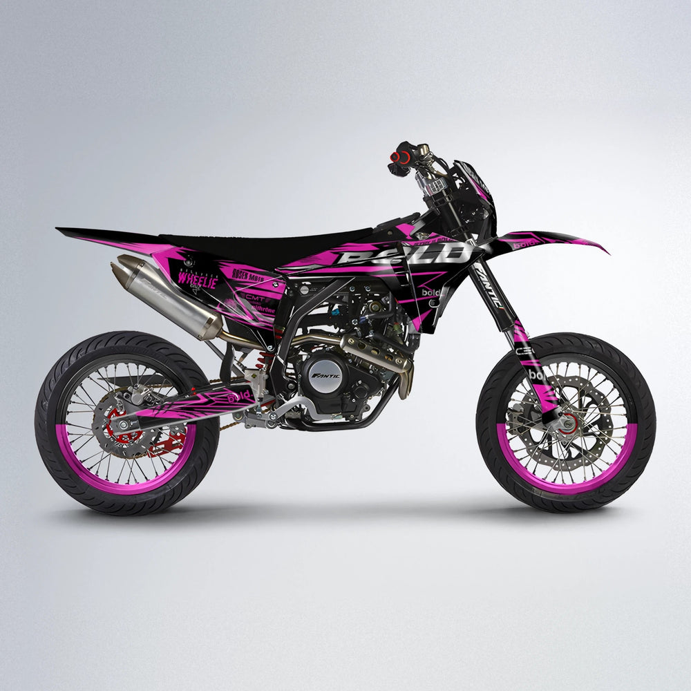 SEBBE ROSEN Fantic supermoto graphics kit in Pink