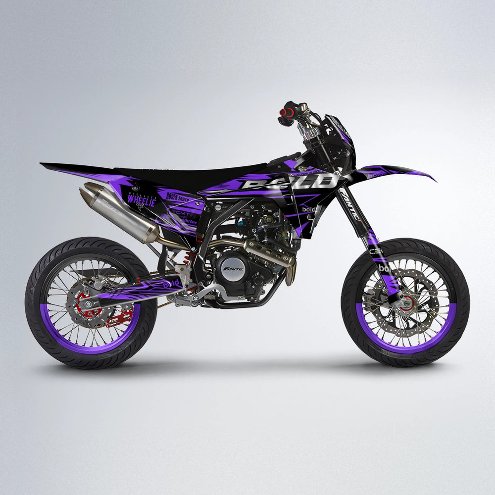SEBBE ROSEN Fantic supermoto graphics kit in Purple