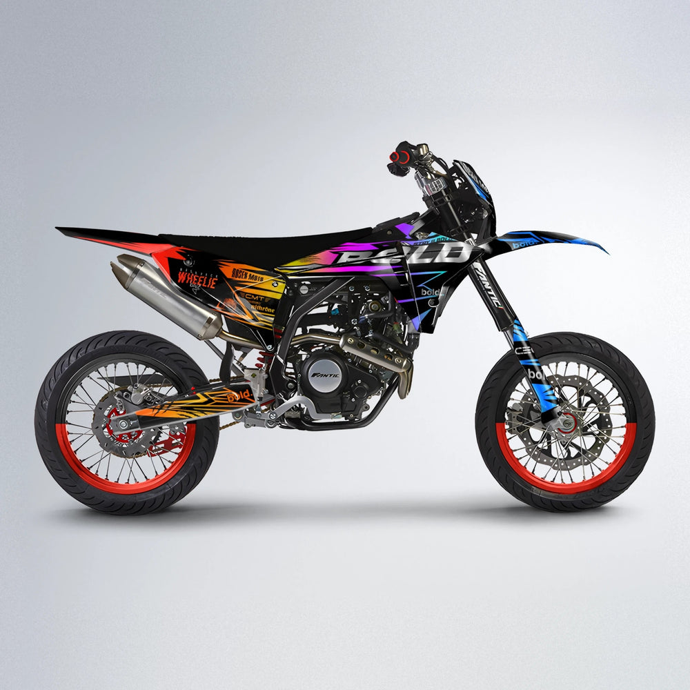 SEBBE ROSEN Fantic supermoto graphics kit in Sunset Fade