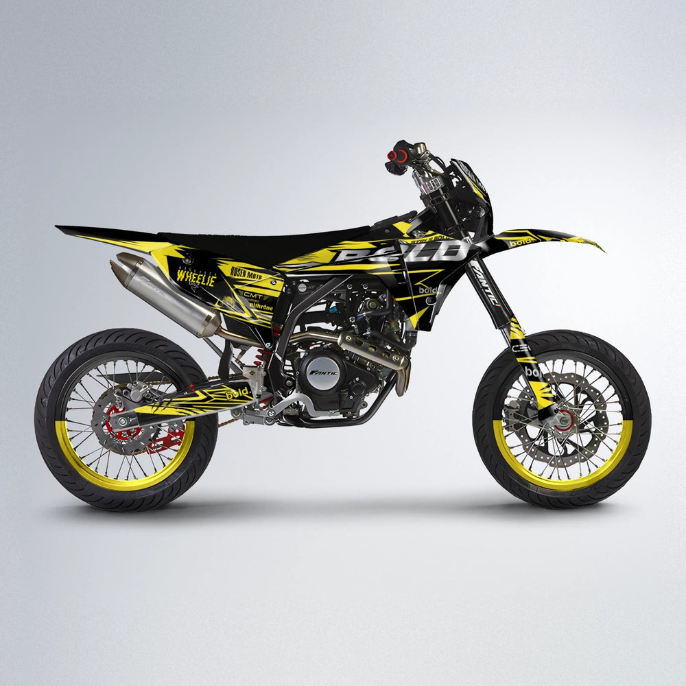 SEBBE ROSEN Fantic supermoto graphics kit in Yellow