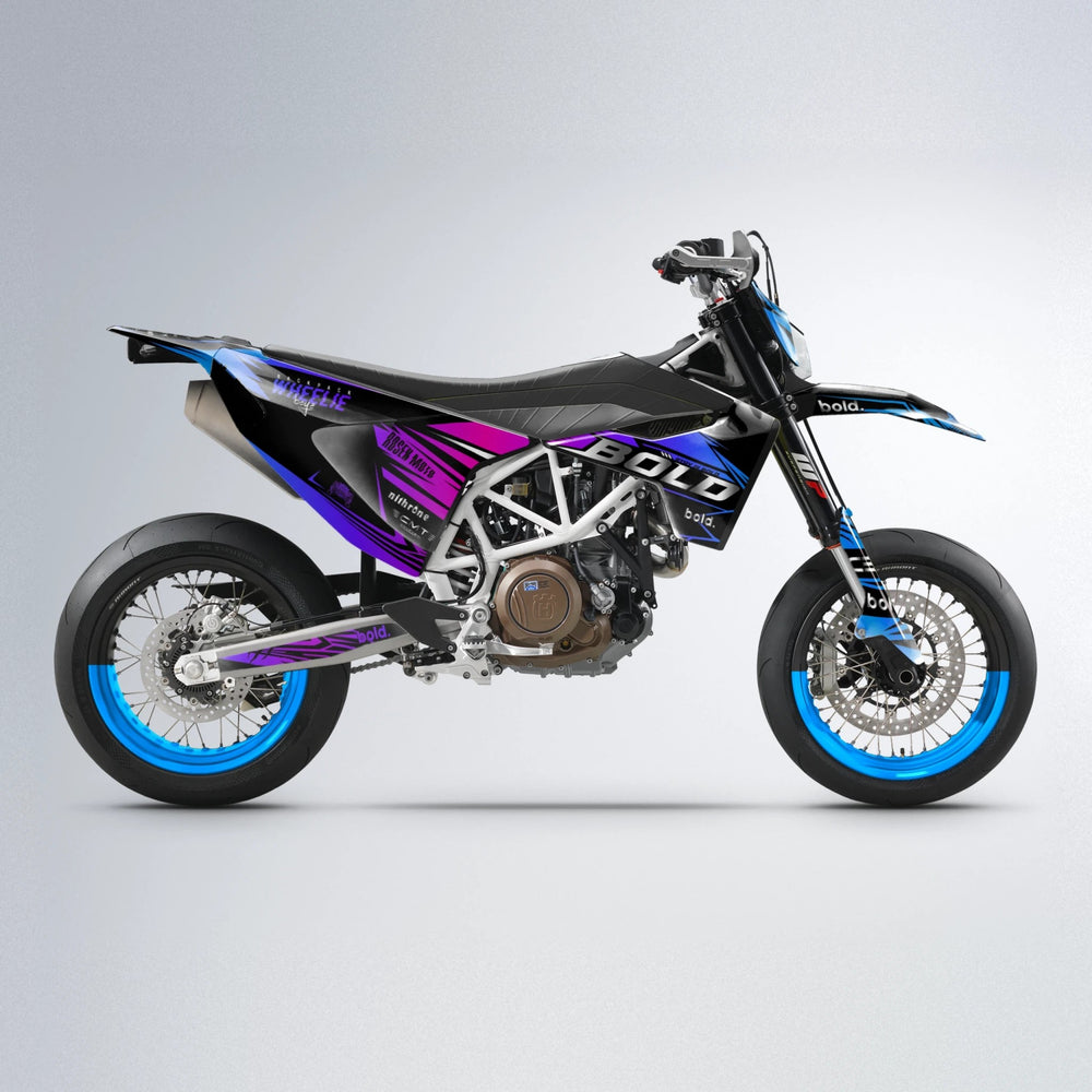 SEBBE ROSEN Husqvarna 701 supermoto graphics kit in Blue Purple Fade