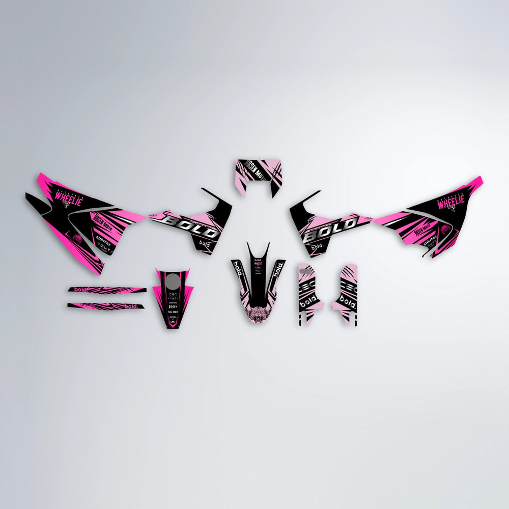 SEBBE ROSEN Husqvarna 701 graphics kit parts layout in Flamingo