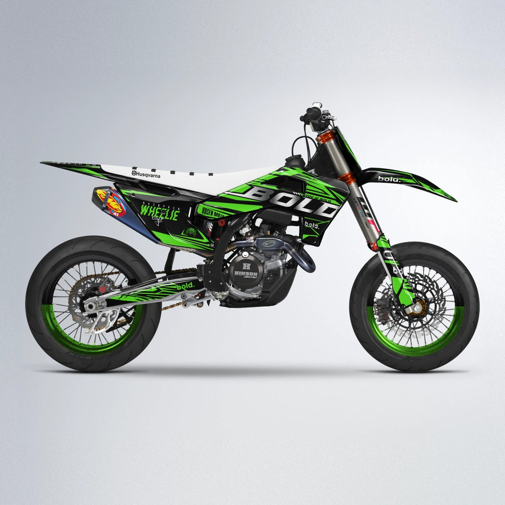 SEBBE ROSEN Husqvarna FE/TE supermoto graphics kit in Green