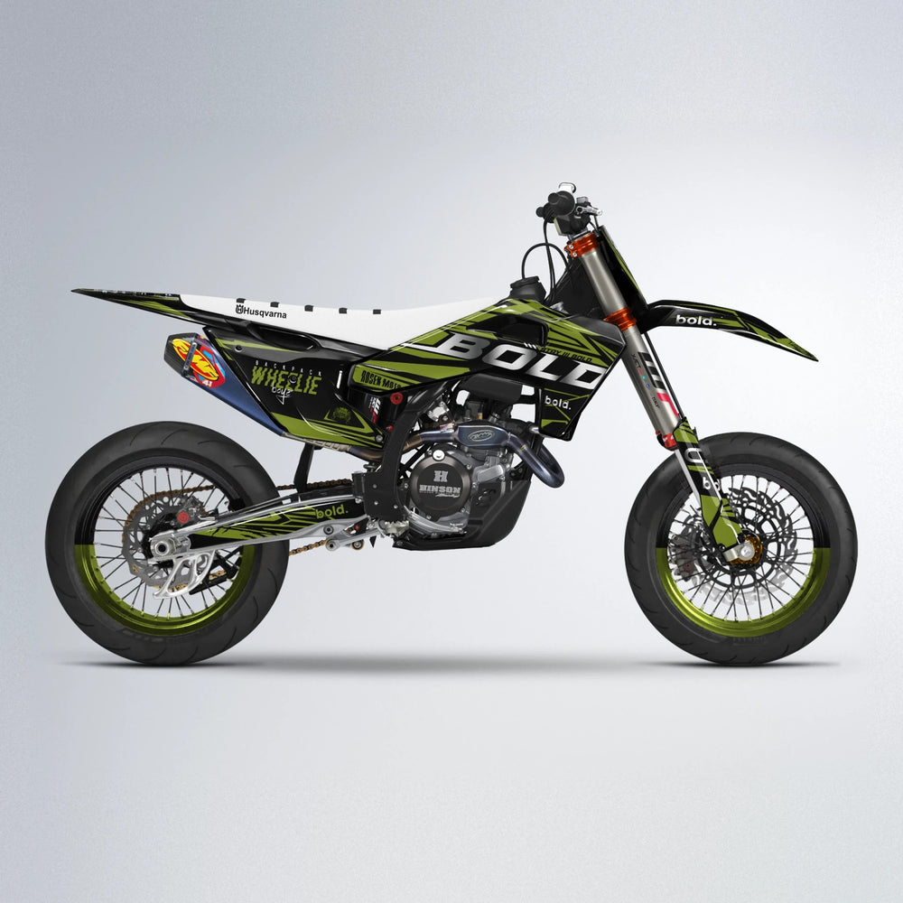 SEBBE ROSEN Husqvarna FE/TE supermoto graphics kit in Olive
