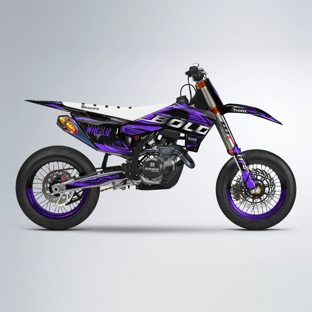 SEBBE ROSEN Husqvarna FE/TE supermoto graphics kit in Purple