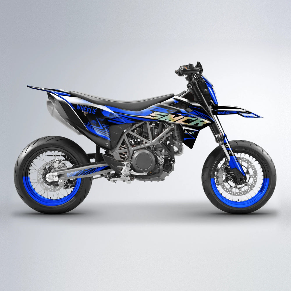 SEBBE ROSEN KTM SMC 690 supermoto graphics kit in Blue