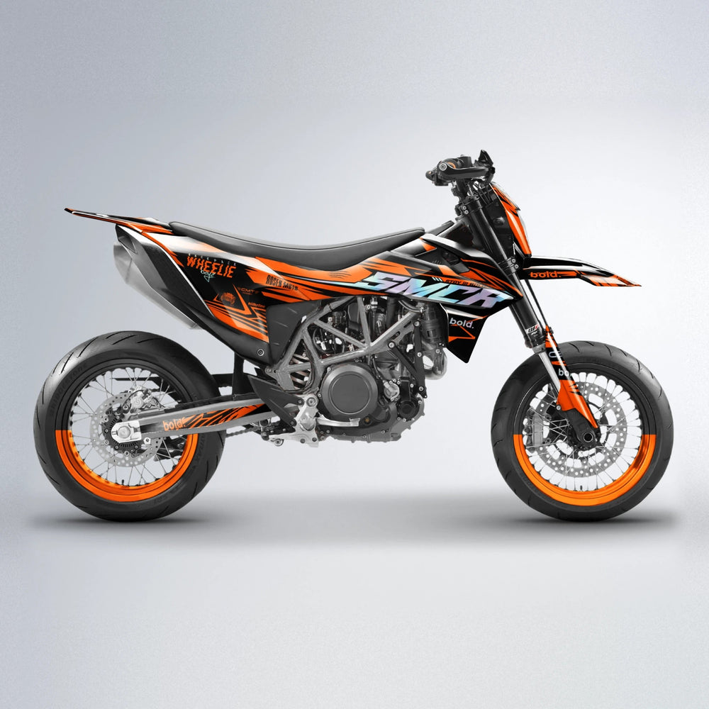 SEBBE ROSEN KTM SMC 690 supermoto graphics kit in Custom Colour