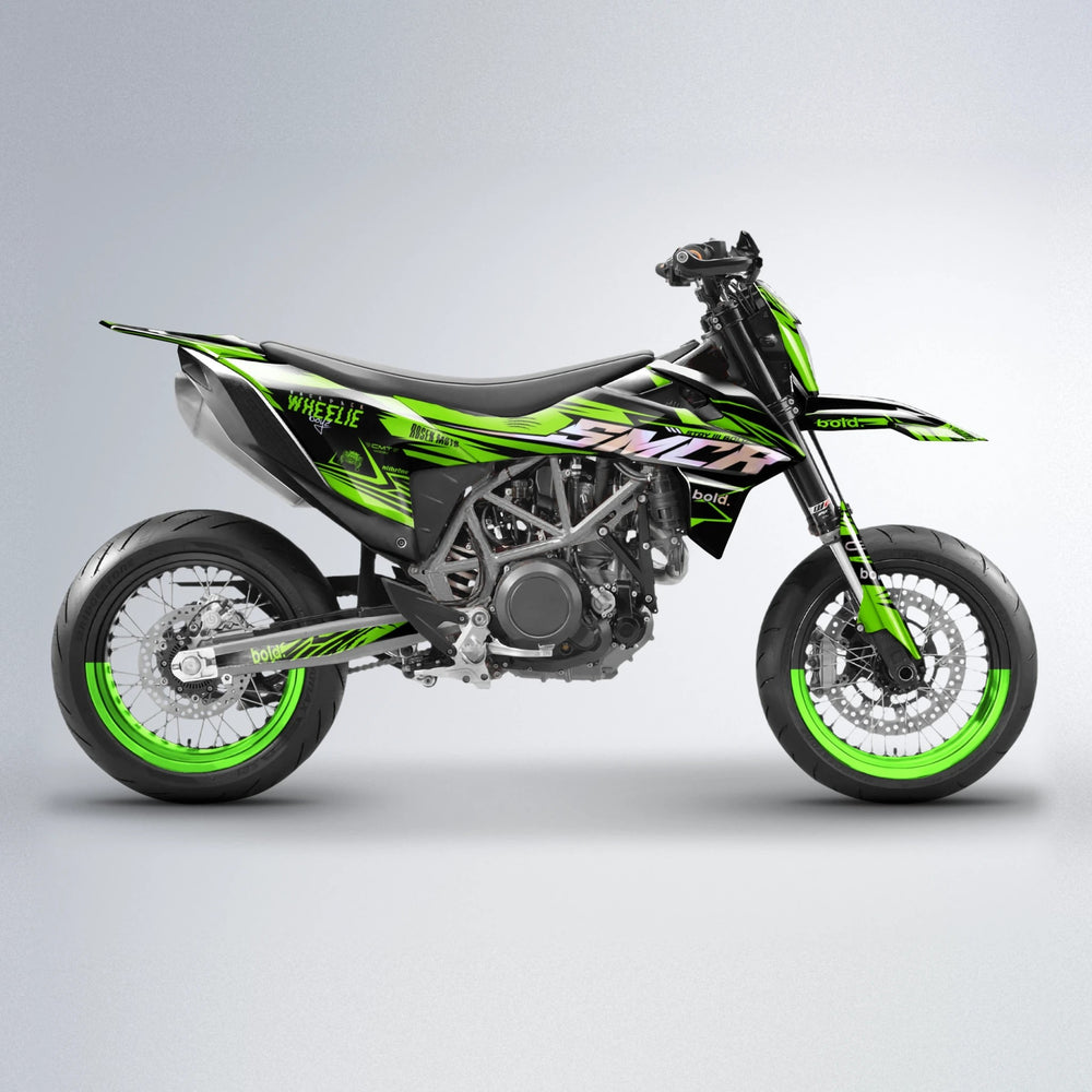 SEBBE ROSEN KTM SMC 690 supermoto graphics kit in Green