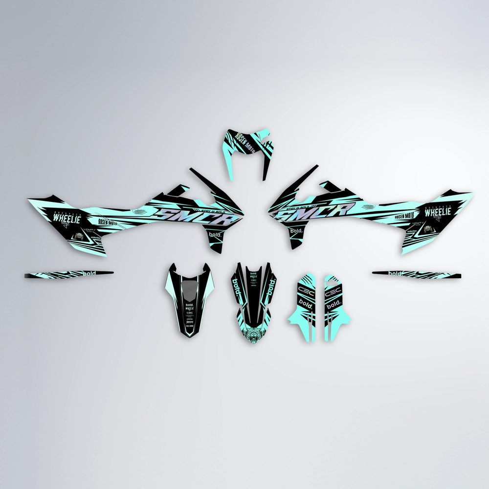 SEBBE ROSEN KTM SMC 690 graphics kit parts layout in Mint