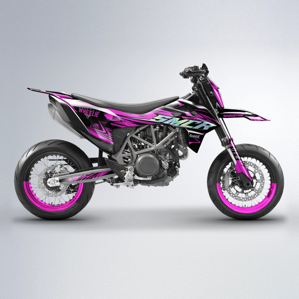 SEBBE ROSEN KTM SMC 690 supermoto graphics kit in Pink