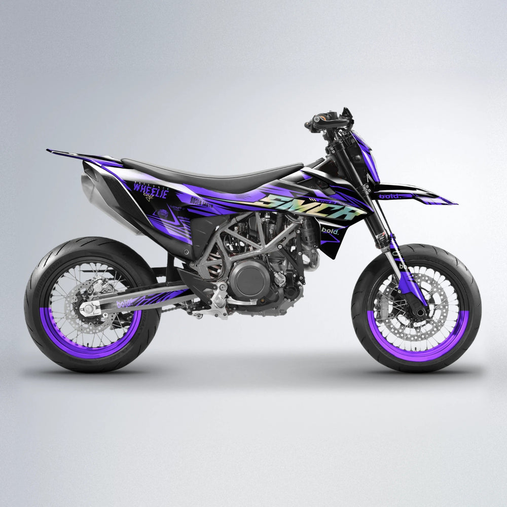 SEBBE ROSEN KTM SMC 690 supermoto graphics kit in Purple